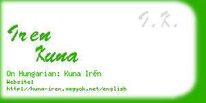 iren kuna business card