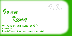 iren kuna business card